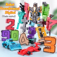 0-9 Transformers Number Robot Toys 10 Pcs Digital Assembly Number Bots Educational Toys ABS For 3+