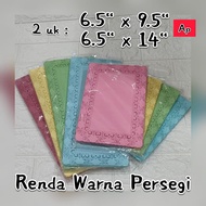 50 Pcs ~ Lace Paper Rectangular Doyleys/ [COLOR] Doyley Paper