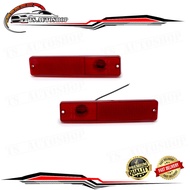 Side Light Square Shape 2pcs Red Lens Jeep Cj5 Cj6 Cj7 Cj8 Size 3.5x17x5 2 Pieces Year 1945-1975