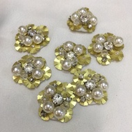 BEADS FLOWER PEARL ACCESORIES BEADS BAJU RHINESTONE
