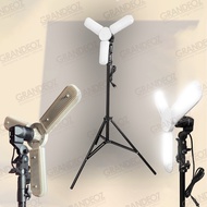 YAM 45W Fan Lamp + Light Stand Bulb Fitting Lighting Holder Single Socket E27 Umbrella Holder Softbo