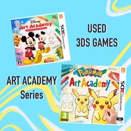 USED Disney Pokemon Art Academy 3DS Game Nintendo Drawing video game