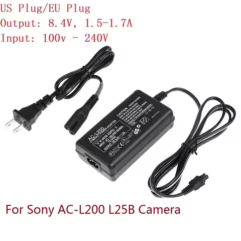 100V-240V AC Power Adapter Camcorder Charger 8.4V 1.5-1.7A fast charging adaptor for Sony AC-L200 L2