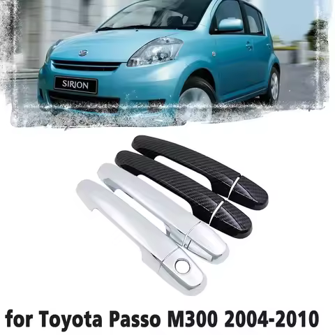 Carbon Fiber Car handle Or Chrome Door Cover for Toyota Boon Passo Perodua Myvi Subaru Justy Daihats