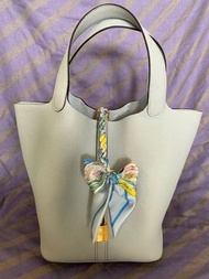 Hermes 全新P22，bleu pale金扣