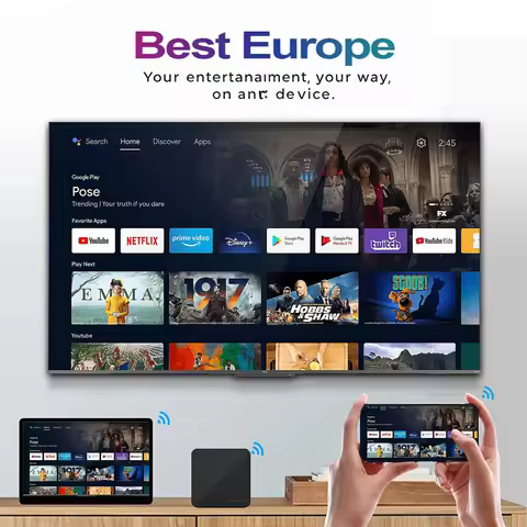 New IPTV Europe UK Premium M3U 2025 Android 12 RK3529 BT51 4K Smart TV Box Meilleure performance 100