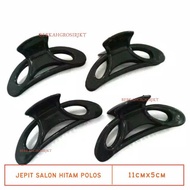 BERKAH 6PCS Black Plastic Salon Clips Black Oval Parting Salon Hair Clips