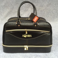HONMA Woven Pattern Latest Golf Double-Layer Clothing Bag Shoe Bag Men's And Women's Clothing Bag Shoe Bag