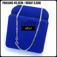 Authentic 925 Silver Necklace Scale Necklace/ Small 925 SilverPOLOS with White Gold Plating