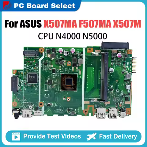 X507MA Laptop Motherboard For ASUS F507MA X507M A507M R507M Mainboard with N4000N5000 CPU DDR4 100%