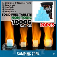 20Pcs Hexamine Solid Fuel Tablet Charcoal Fire Starter Camping Lilin Askar Camping Alcohol Fuel Tabl
