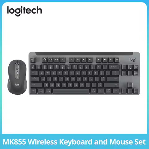 Logitech MK855 Wireless Bluetooth Mechanical Keyboard and Mouse Set Gaming Office PC Red Axis Dual M