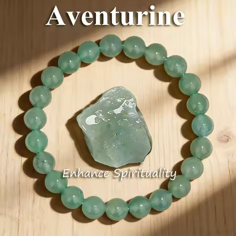 Natural Green Aventurine Bracelet 6 8 10mm Round Beads Vitality Reiki Charm Luck Bracelet Prosperity