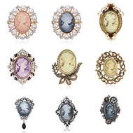 Cameo Vintage Broochesสำหรับผู้หญิงQueen Sคามีโอบิวตี้หัวหมุดเข็มกลัดเสื้อผ้าอุปกรณ์เสริมของขวัญหญิง