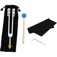 64 HZ Weighted Tuning Fork with Massage Head for Healing, Yoga, Stress Alleviation, Relaxation, with