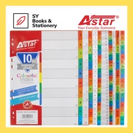 ASTAR A4 Colorful High Quality PP Index Divider ID10C/ID12C/ID20A/ID31D/ID12M/ID20 File Folder Paper