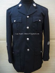 30年前退役軍警藏品 - 港英殖民地 - 皇家香港警察 - "仕沙階級' - 警官款式 冬季制服 一套 - 華美出品 - 包括:- 衫褲各一 / 領章 / 肩章 / 警署警長 (仕沙) 階級臂章 各一