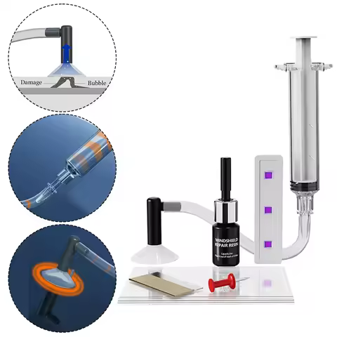 1 set car windshield repair kit Car Windshield Crack Repair Kit glass repair liquid vacuum crack scr