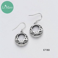 Thai silver earrings with Hollow pattern E7183 - Le'mare Jewelry