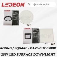 1058 / 1059 LEDEON 25W LED Surface Downlight Round / Square - Daylight 6500K (WHITE)