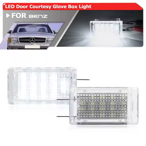 For Benz W126 C126 1979-1991 OEM Upgraded White LED Door Courtesy/Glove Box Light Replacement Car In