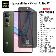 FIDS STORE Hydrogel Privacy Anti SPY Vivo Y400 Y100 Y02 YO2T Y03 Y03T Y04s Y19s Y19s Pro Y19s GT 5G 