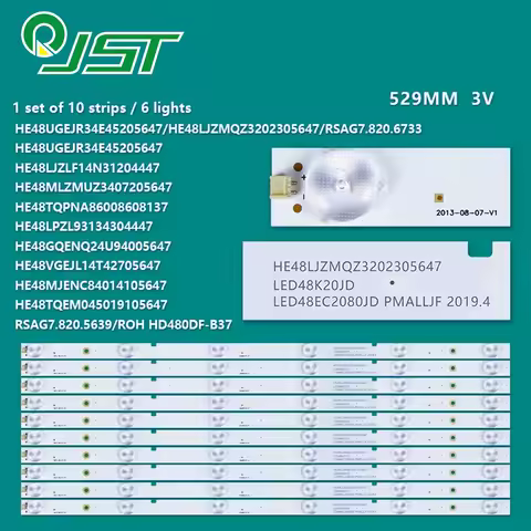 New 10pcs/Kit LED NS-48D510NA15 48H4 48H5 48H5B LED48K20JD 48K20D 48K20DW LED48EC280JD HD480DF-B37 B