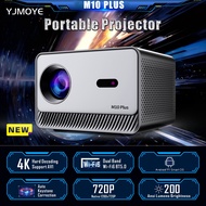 YJMOYE New Portable Projector M10PLUS Android 11.0 Smart HD 4K 5GWiFi Bluetooth Wireless Movie Projector Compatible with Android Phone/iPhone