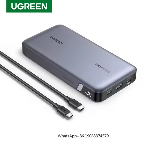 UGREEN 145W Power Bank 25000mAh Portable Charger USB C 3-Port PD3.0 Battery Pack Digital Display 65W
