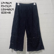 CELANA KULOT 7/8 IMPORT HW WANITA BAHAN BRUKAT BRAND NINE MADE IN JAPAN