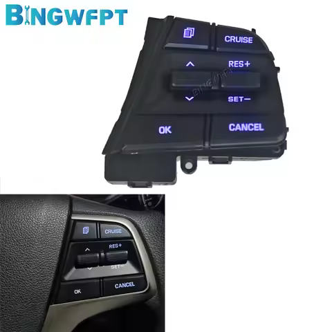 Steering Wheel Button 1.6L Cruise Control Switch With Backlight For Hyundai Elantra 1.6L 2016 2017 2