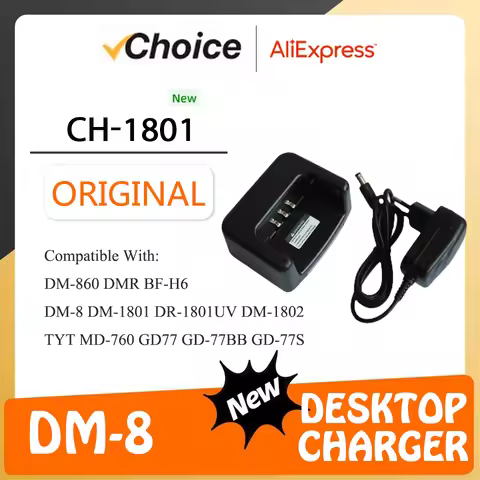 Baofeng DR-1801 Battery Charger Original DM-8 Li-ion Battery Car Charger For DM-1801UV DMR Walkie Ta