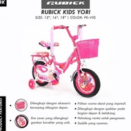 Sepeda Mini Rubick Yori 12 16 18 Inch Sepeda Anak Perempuan Roda 4
