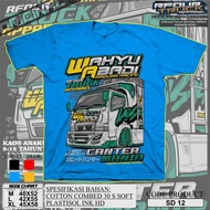 KAOS TRUK WAHYU ABADI ANAK USIA 8-12 TAHUN TERBARU RFOUR TRUCK APPARELL KAOS ANAK GAMBAR TRUCK WAHY