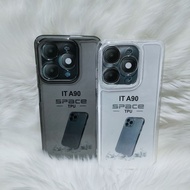 SoftCase Itel A90 Silicone Casing Space Tpu Original Clear Transparent Black