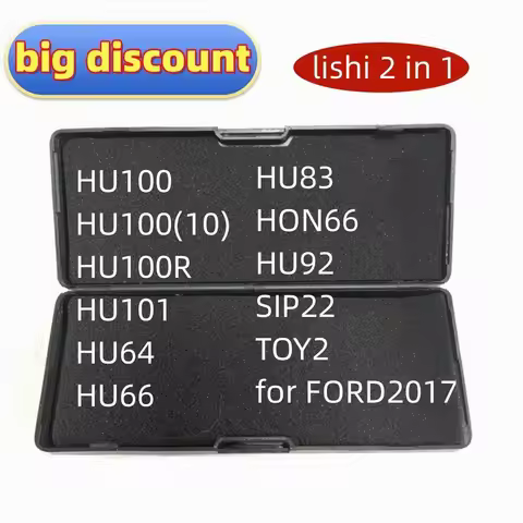 Lishi 2 in 1 HU100 HU100(10) HU100R HU101 HU64 HU66 HU83 HON66 HU92 SIP22 TOY2 for FORD2017