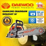 SYK DAEWOO Gasoline Chainsaw 16 Inch DCS4516T Cordless Chainsaw Petrol Mesin Gergaji Kayu Mesin Potong Kayu Pokok