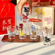 Cartoon Cartoon High-value Glass Shochu Glass Mini Wine Glass Fruit Wine Glass Household White Wine 