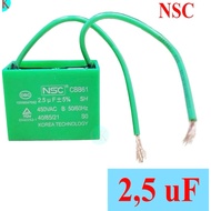Ceiling fan capacitor 2.5Mf Blue [Price of 5 pieces] High durability