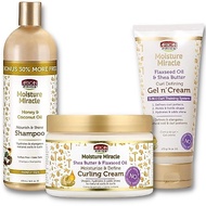 [ iiMONO ] African Pride Moisture Miracle Gel n' Cream | Shea Flaxseed Curling Cream | Honey Coconut