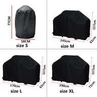 Black Waterproof BBQ Cover BBQ Accessories Grill Cover Anti Dust Rain Gas Charcoal Electric Barbeque Grill 4 Sizes