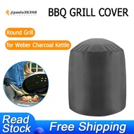 BBQ Grill Cover 210D Grill Cover for Weber Charcoal Kettle Waterproof Black Smoker Cover Round Grill Covers Gas Outdoor