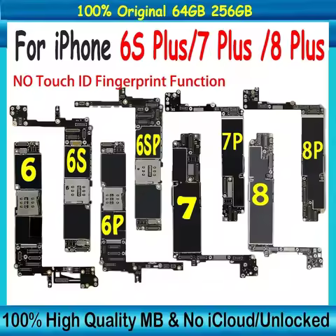 Original For iPhone 8 Plus 7 Plus 6 Plus 6s Plus Motherboard Unlocked Logic Board With Full Chips Ma