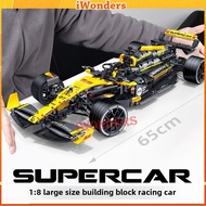 Technic Race Cars 1:8 Renault F1 Building Blocks Remote Control Building Blocks 1650+/PCS Boys Toys 