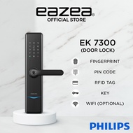 PHILIPS EK7300 Lever Digital Door Lock | 5 IN 1 | PIN Code, Fingerprint, RFID Access, Key, Wi-Fi | HDB Door