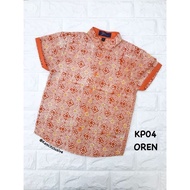 Kemeja Batik tema warna Oren