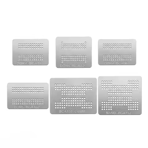 Direct heating 90X90 BGA Reballing Stencil DDR3 DDR4 DDR5 for BGA96 BGA78 BGA82 BGA102 BGA132 BGA152