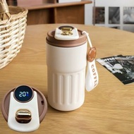 #N/A - y47 （460ml | 咖啡色）316不鏽鋼保溫杯 保溫瓶 水樽 暖水壺 便携保暖壺 沖咖啡 沖茶 泡茶杯 旅行杯 智慧測溫咖啡杯 好用過燜燒壺 溫度顯示