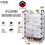 SX MIX EMPIRE Furniture Flip Shoes Cabinet Simple Shoe Rack With Flip Door Shoe Rack Shelf - 3/4/5/6