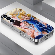 Dragon Ball Z Vegeta 05 Luxury Plated Frame Glass Phone Case For Samsung Galaxy S22 S23 S24 S25 Ultr
